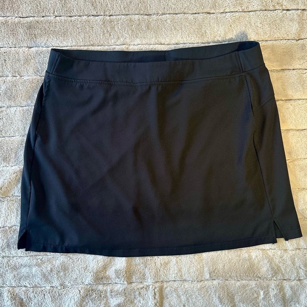 Curvy Black Athletic Golf Mini Skirt with attached shorts, XXL